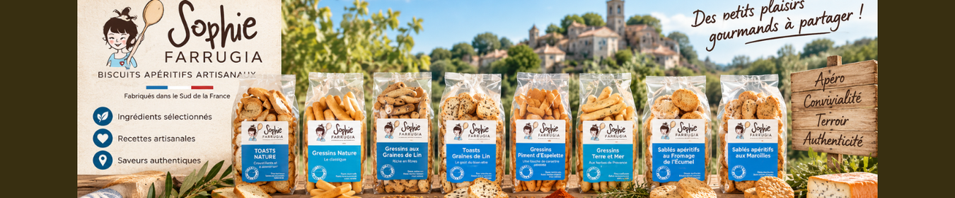 Sophie Farrugia – biscuits apéritifs artisanaux, toasts, gressins et sablés