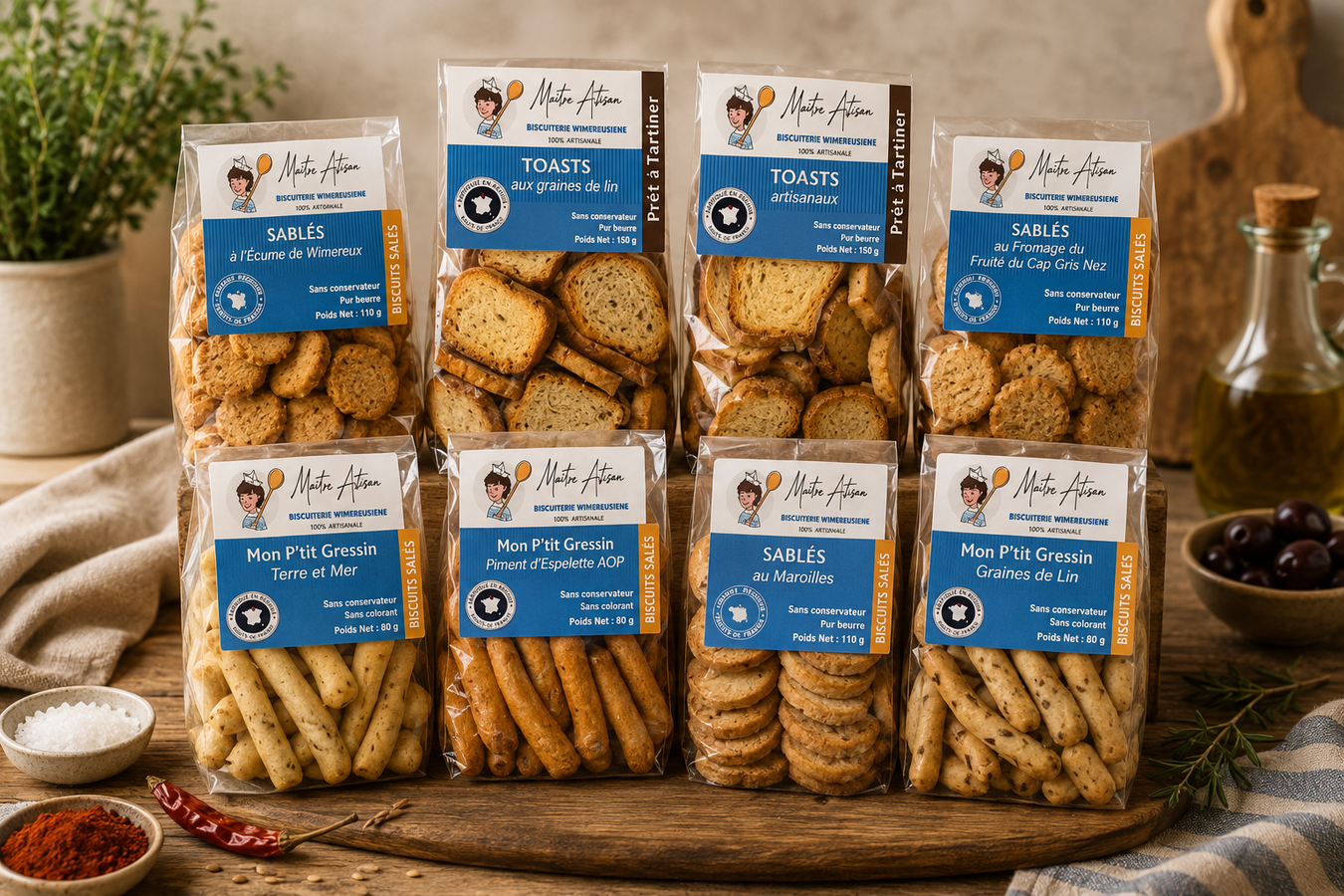 Biscuits apéritifs artisanaux Sophie Farrugia