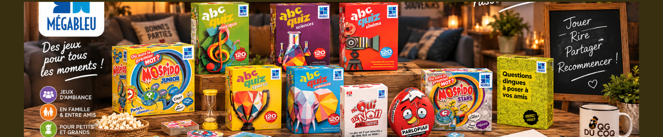Jeux Mégableu – jeux d’ambiance, quiz et jeux pour enfants et toute la famille