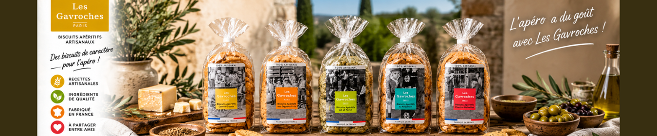 Les Gavroches – biscuits apéritifs artisanaux fabriqués en France