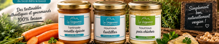 La Vosgeanne – tartinables artisanaux locaux, houmous et tartinade de carotte