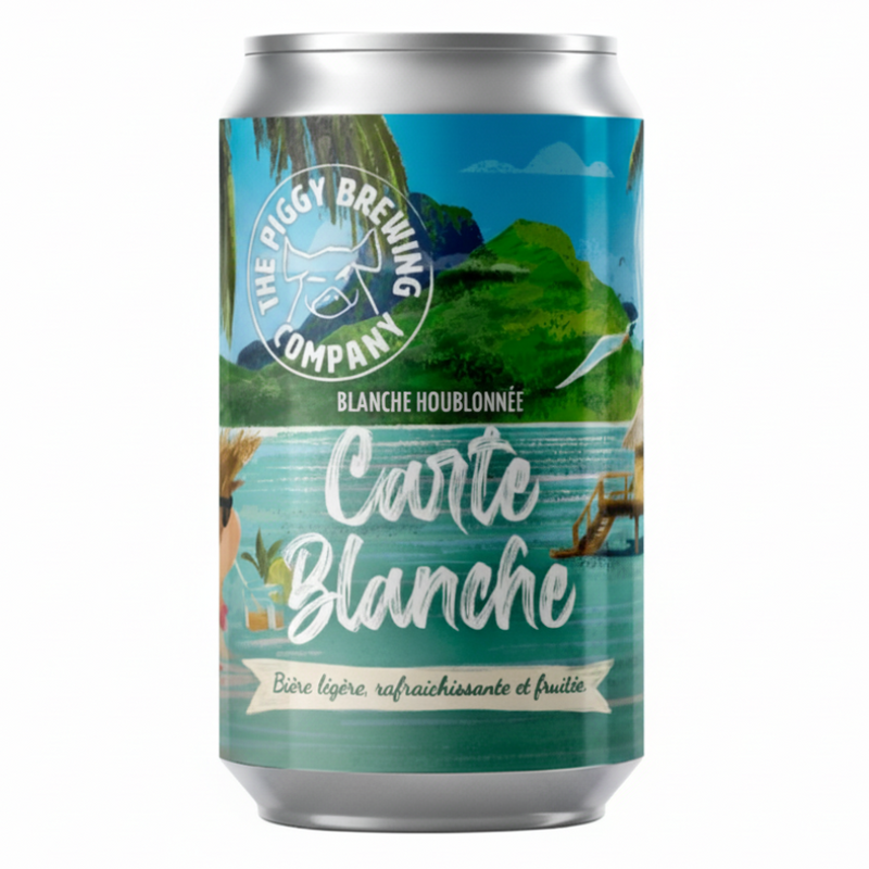 Bière Carte Blanche 33 cl - Brasserie Piggy Brewing Company