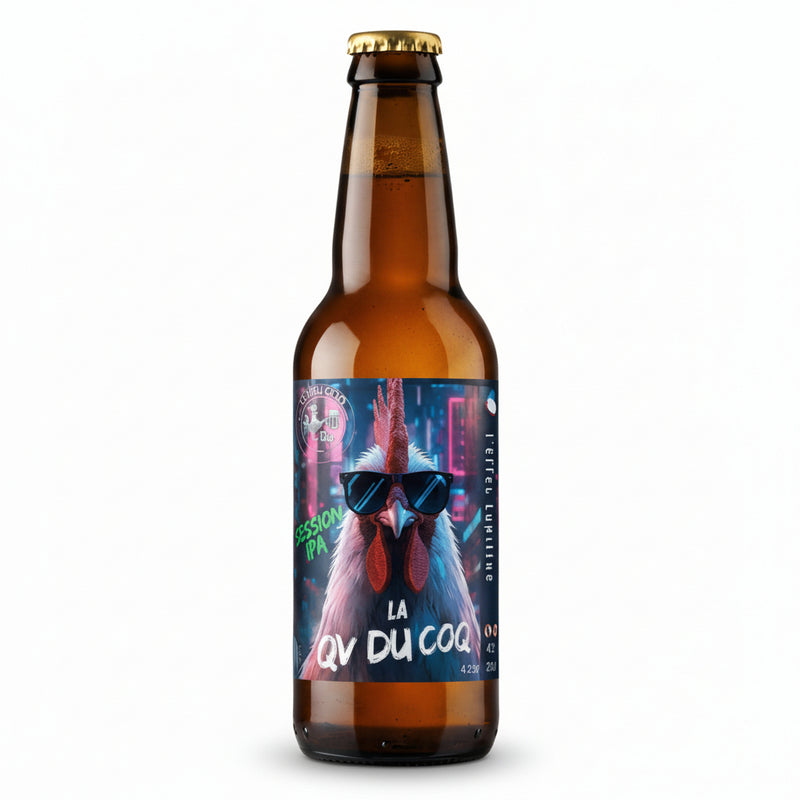 Bière La QV DU COQ Session IPA - 33 cl - Brasserie l'Effet Lupuline - QG du Coq