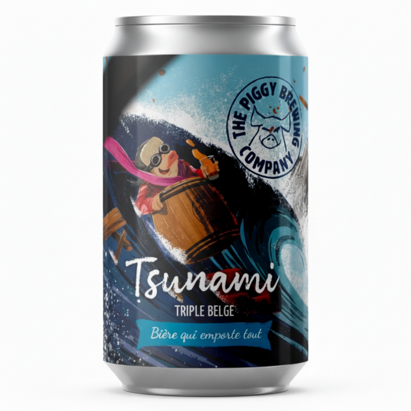 Bière Tsunami Triple 33 cl - Brasserie Piggy Brewing Company
