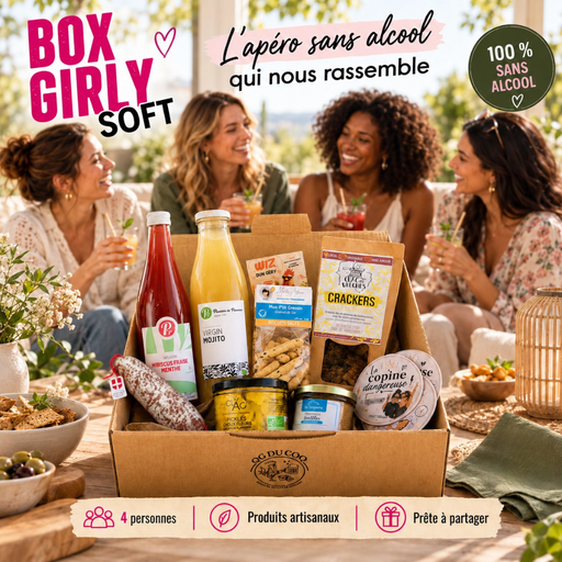 Box Girly Soft QG du Coq sans alcool avec produits artisanaux pour 4 personnes