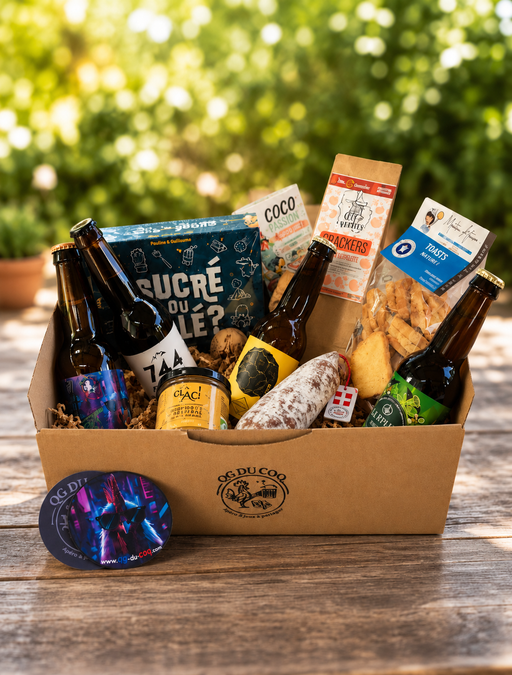 Box apéro du Moment avec jeu et produits artisanaux