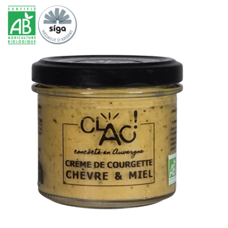 Crème de courgette chèvre & miel Bio 100 g - Conserverie Clac
