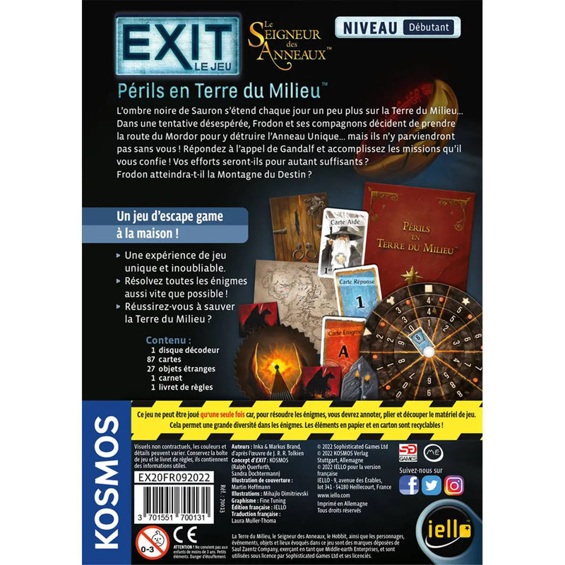 EXIT : Périls en Terre du Milieu (niveau débutant) - Iello