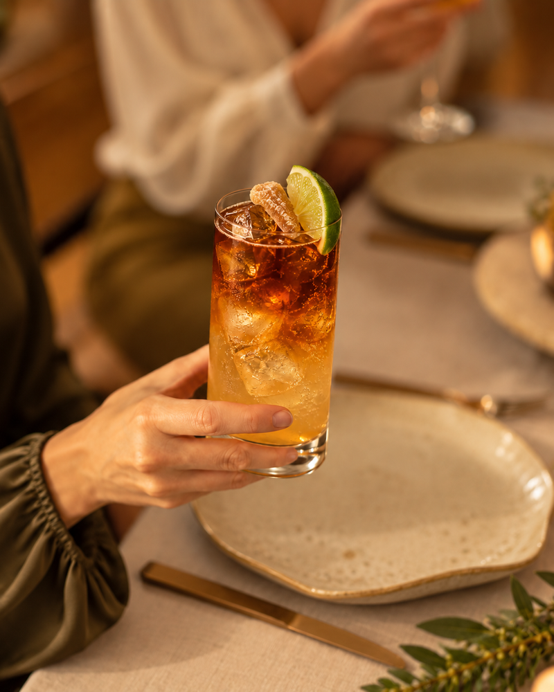 Kit cocktail Dark & Stormy rhum ginger beer citron vert - QG du Coq