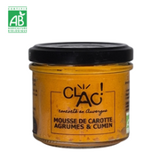 Mousse de carotte agrumes et cumin Bio 100 g Conserverie CLAC