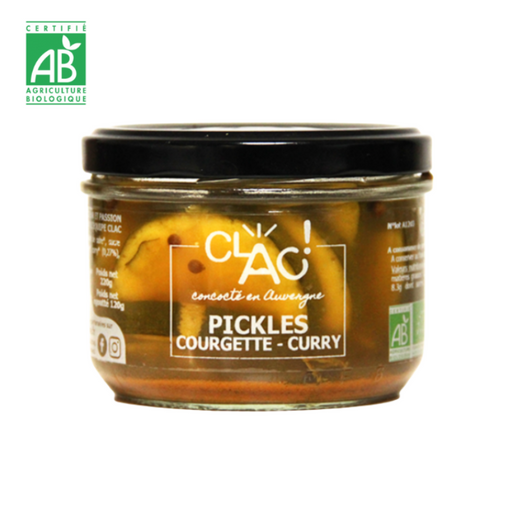 Pickles de Courgette au Curry Bio 220 g - Conserverie CLAC