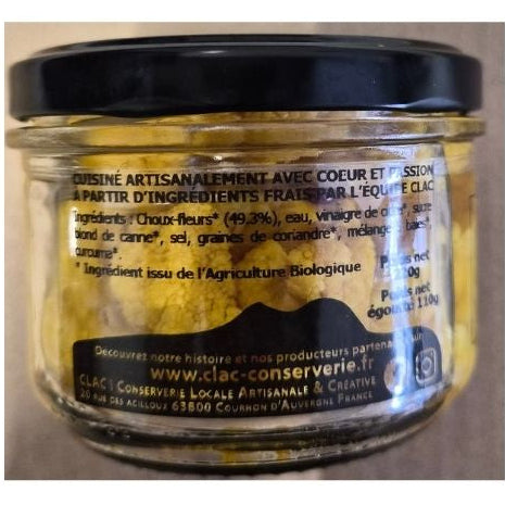 Étiquette Pickles de Choux-Fleurs Bio - Conserverie CLAC