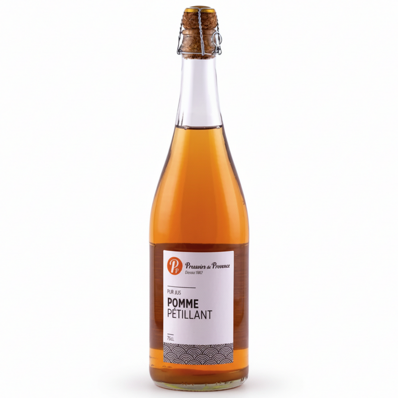 Pur Jus de Pomme Pétillant 75 cl - Pressoirs de Provence