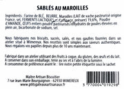 Ingrédients des sablés au Maroilles Sophie Farrugia 110 g