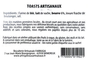 ingredients Toasts nature artisanaux Sophie Farrugia informations
