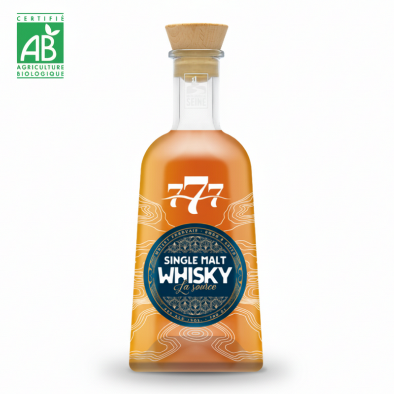 Whisky Bio Single Malt 777 - 70 cl - Distillerie de la Seine
