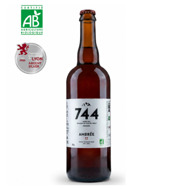 Bière Ambrée Bio Artisanale – Brasserie 744