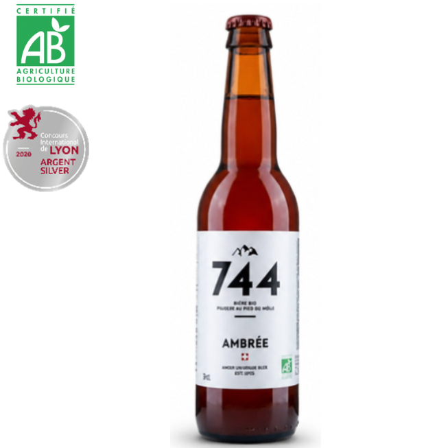 Bière Ambrée Bio Artisanale – Brasserie 744