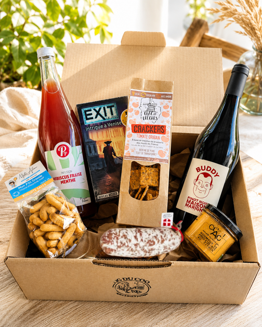 Box Escape Apéro QG du Coq avec jeu d'enquête et produits artisanaux