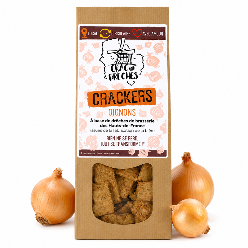 Crackers Oignon 100 g - Crac And Drêches