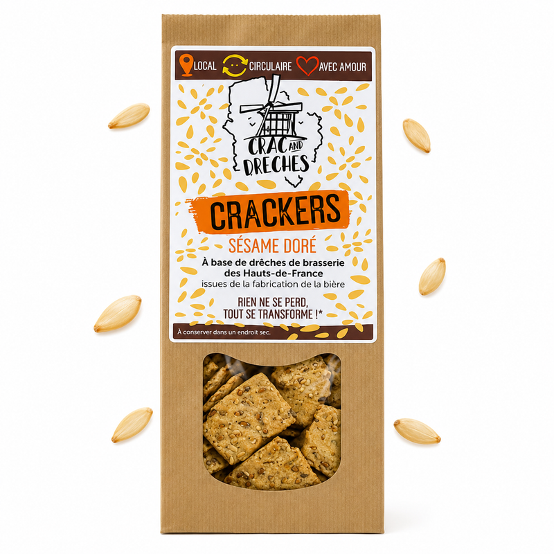 Crackers Sésame 100 g - Crac And Drêches