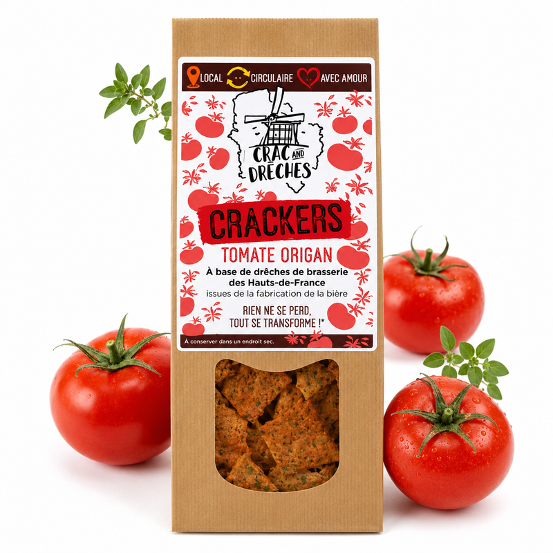 Crackers Tomate Origan 100 g - Crac And Drêches