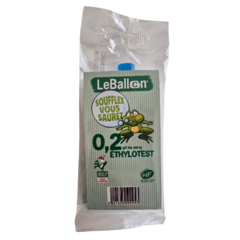 Ethylotests chimiques jetables NF 0,2 g jeune conducteur