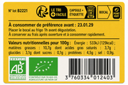 Étiquette crème de potimarron au Cantal Bio - Conserverie CLAC