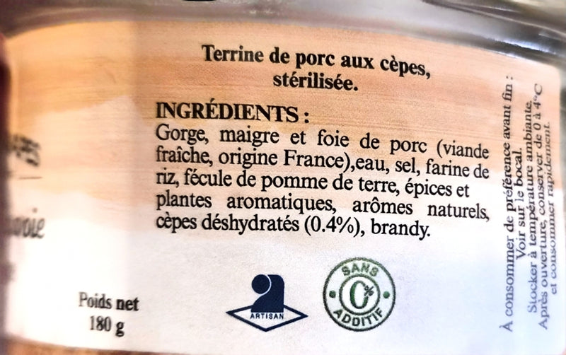 Verrine de Savoie aux Cèpes 180 g - Aux Salaisons Savoyardes