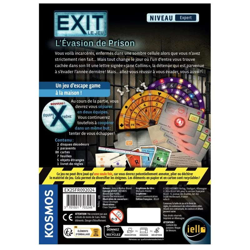 EXIT : L'évasion de Prison (niveau expert) - Iello