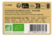 ingredients Mousse de pois carrés à la marocaine Bio 100 g Conserverie CLAC
