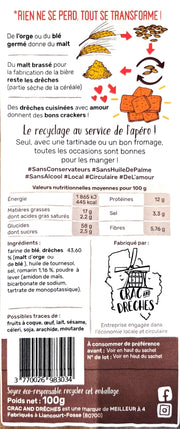ingredients Crackers apéritifs artisanaux au romarin 100 g - Crac And Drêches
