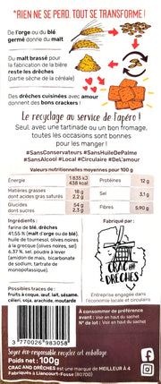ingredients Crackers apéritifs olive à la grecque 100 g Crac And Drêches