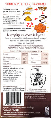 ingredients Crackers apéritifs ail des ours 100 g Crac And Drêches