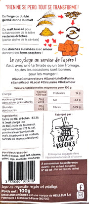 ingredients Crackers apéritifs à l'oignon 100 g Crac And Drêches