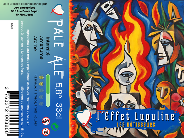 Bière Blonde Pale Ale Les Rôtisseurs 33 cl - Brasserie l'Effet Lupuline