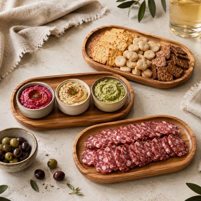 Plateau de présentation apéro - Bois d'acacia
