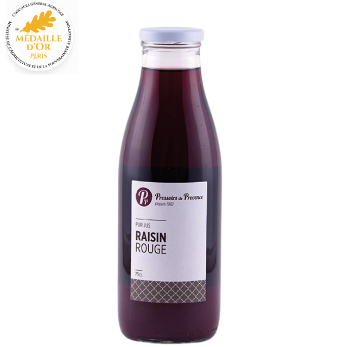 Pur Jus de Raisin Rouge 75 cl - Pressoirs de Provence