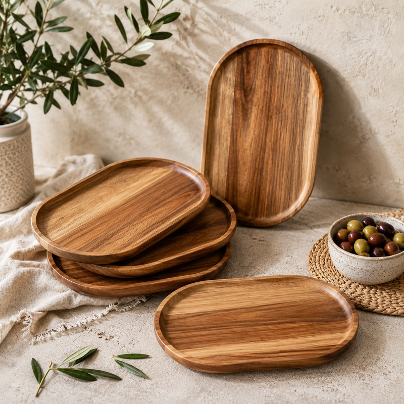 Plateau de présentation apéro - Bois d'acacia
