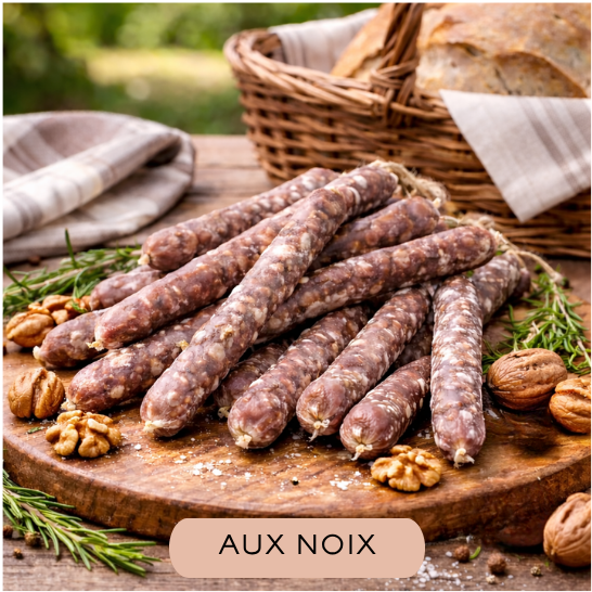 Lot de Sauciflettes aux Noix 100 g - Saucisson Lyonnais